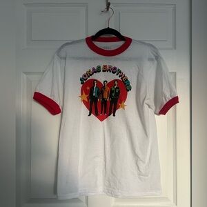 Jonas Brothers White and Red Graphic T-Shirt